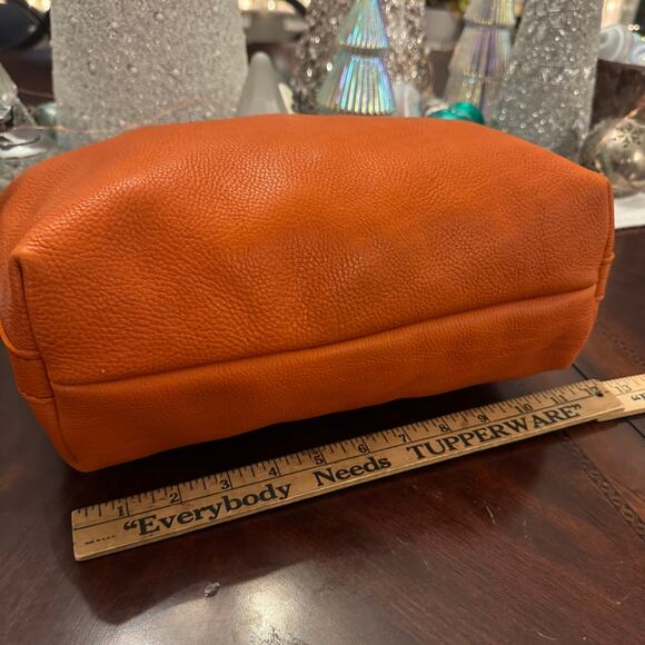 Portland Leather goods SLOUCHY SHOULDER BAG Orange Koi Large purse - Picture 8 of 11